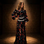 BELLAVITIS - COMPLETO BOMBER E GONNA VELVET FLOWERS