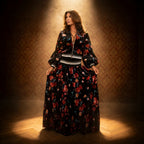 BELLAVITIS - COMPLETO BOMBER E GONNA VELVET FLOWERS