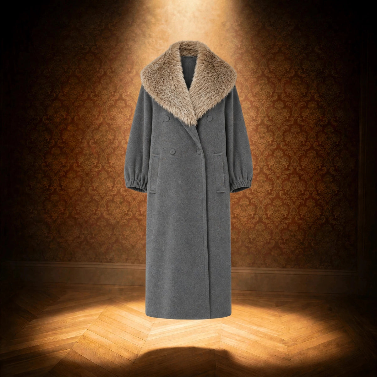 PINK MEMORIES - CAPPOTTO CON COLLO REMOVIBILE IN ECO FUR
