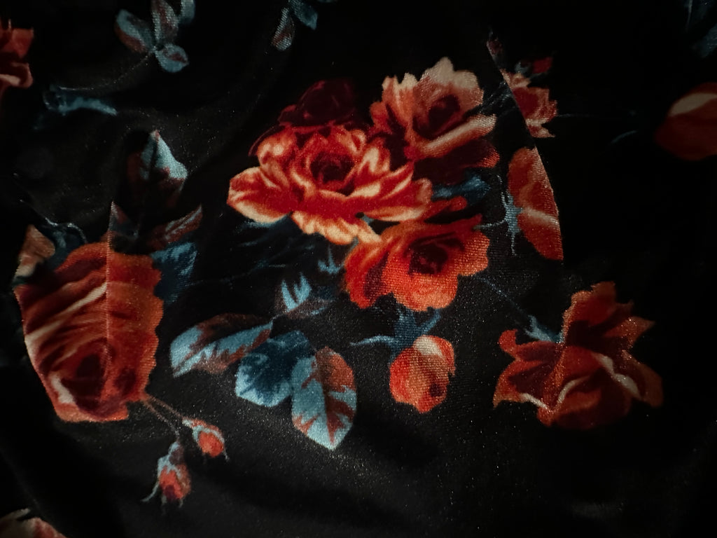 BELLAVITIS - COMPLETO BOMBER E GONNA VELVET FLOWERS