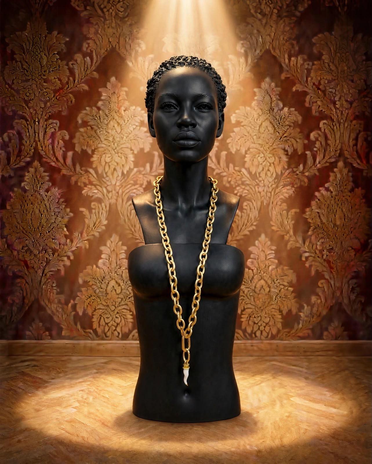 Collana con corno smaltato