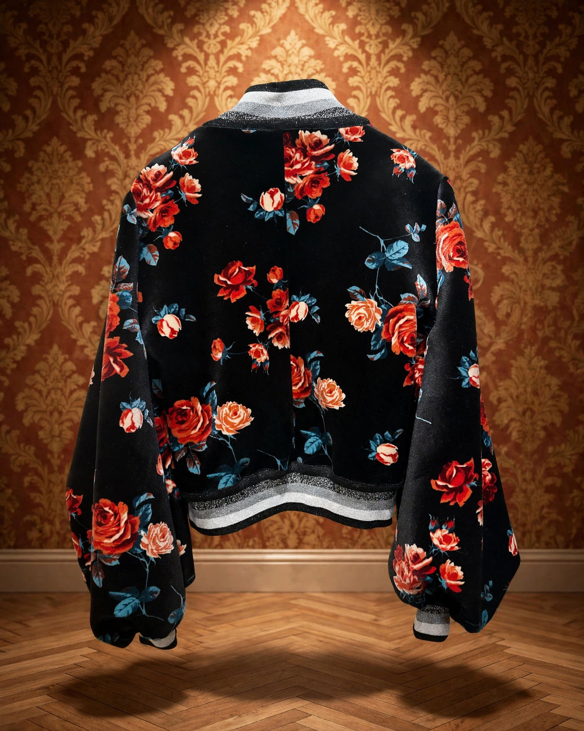 BELLAVITIS - COMPLETO BOMBER E GONNA VELVET FLOWERS