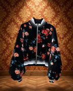 BELLAVITIS - COMPLETO BOMBER E GONNA VELVET FLOWERS